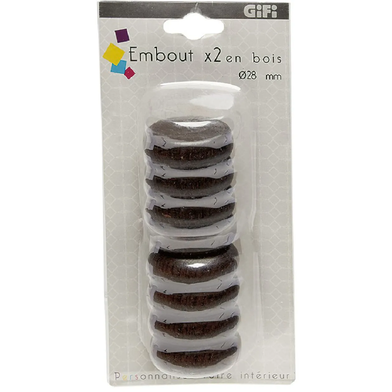 Embouts X2 Bois Cylindre strie