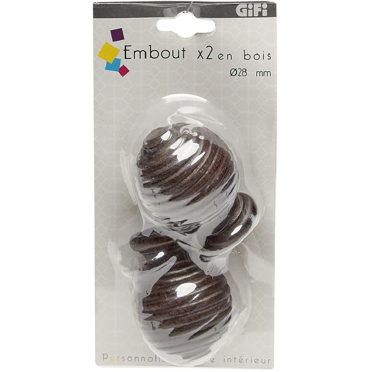 Embouts X2 Bois Boule strie