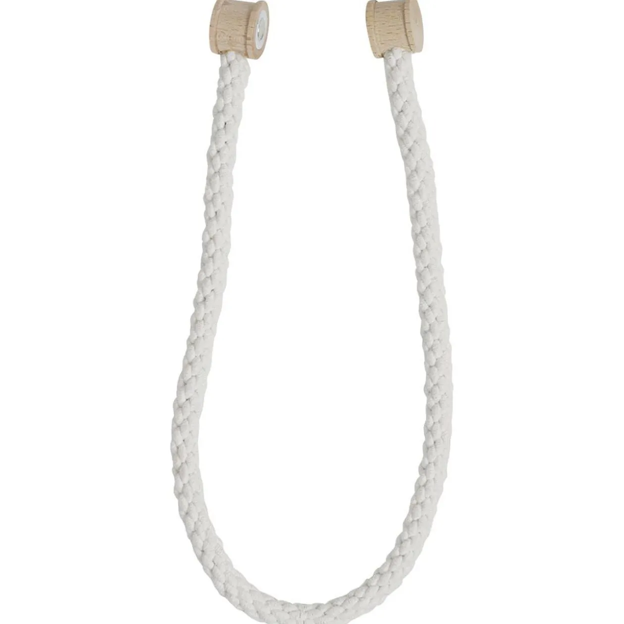 Embrasse aimantée cordon écru embout bois