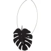 Embrasse aimantée feuille de palmier métal noir