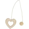 Embrasse aimantée forme coeur bois naturel