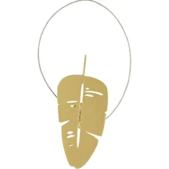 Embrasse aimantée forme plume métal doré