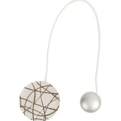 Embrasse aimantée ronde résine gris argenté