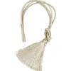 Embrasse corde avec pompon écru beige