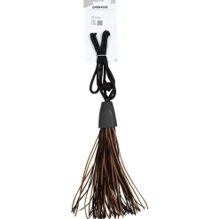 Embrasse corde et lien bicolore marron et noir