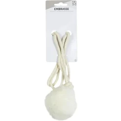 Embrasse corde et pompon effet fourrure