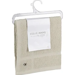 Essuie main carré 40x40 cm uni beige x2