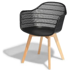 Fauteuil Dona noir x2