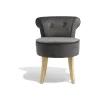 Fauteuil Elisa gris anthracite