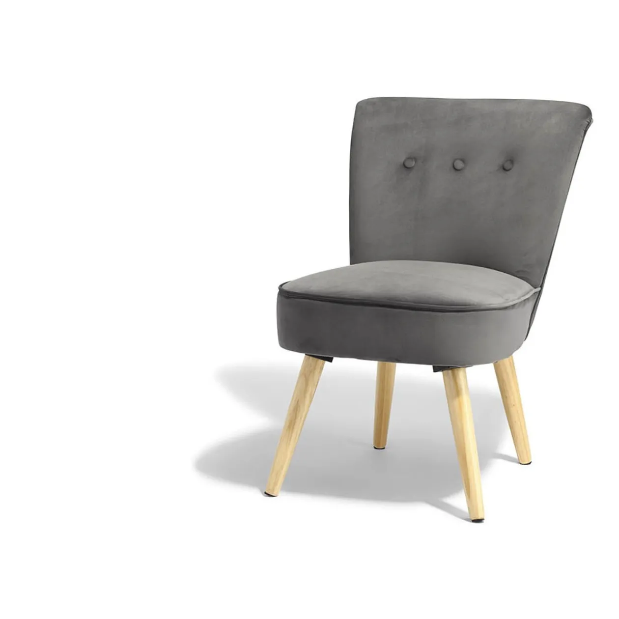 Fauteuil gris anthracite Gaspard