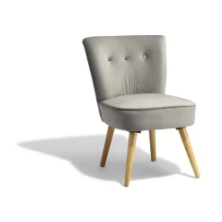 Fauteuil gris clair Gaspard
