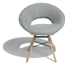 Fauteuil gris clair Luna x 2