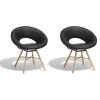 Fauteuil noir Luna x 2