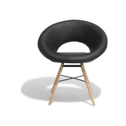 Fauteuil noir Luna x 2