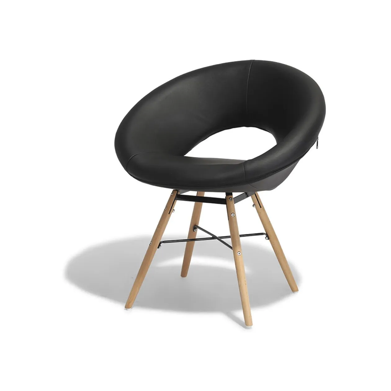 Fauteuil noir Luna x 2