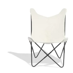 Fauteuil papillon tissu sable Noa
