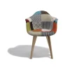 Fauteuil patchwork multicolore Loly