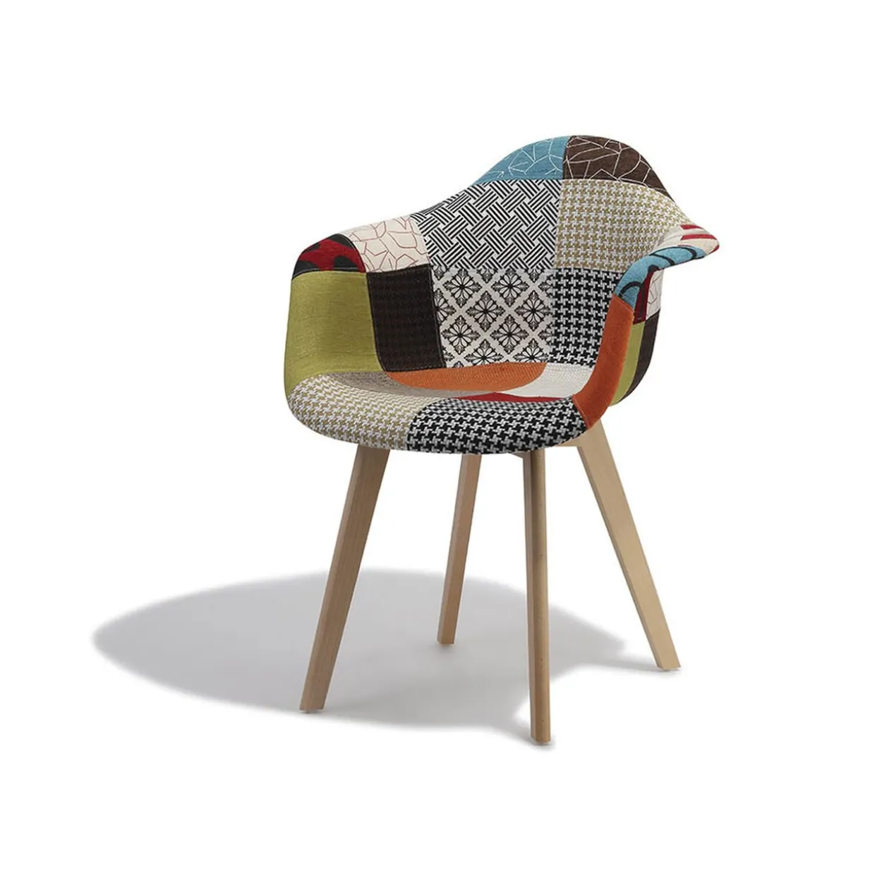 Fauteuil patchwork multicolore Loly