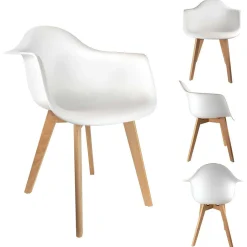 Fauteuil scandinave blanc pour enfant H33cm