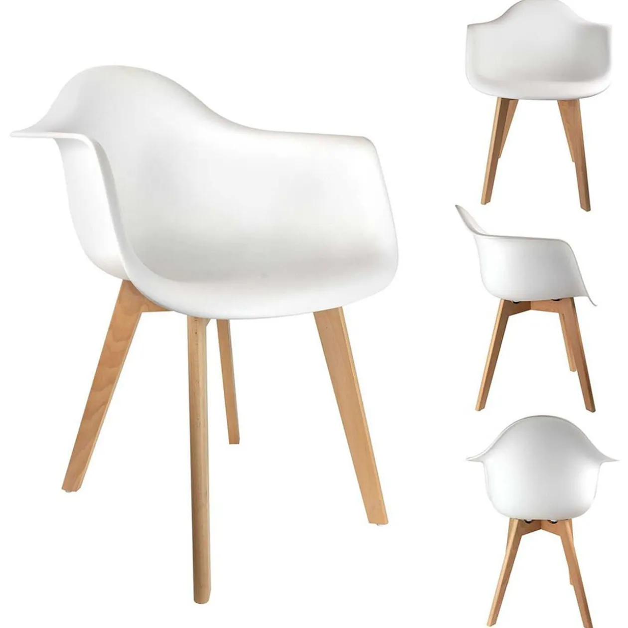 Fauteuil scandinave blanc pour enfant H33cm