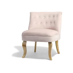 Fauteuil velours rose Ruben