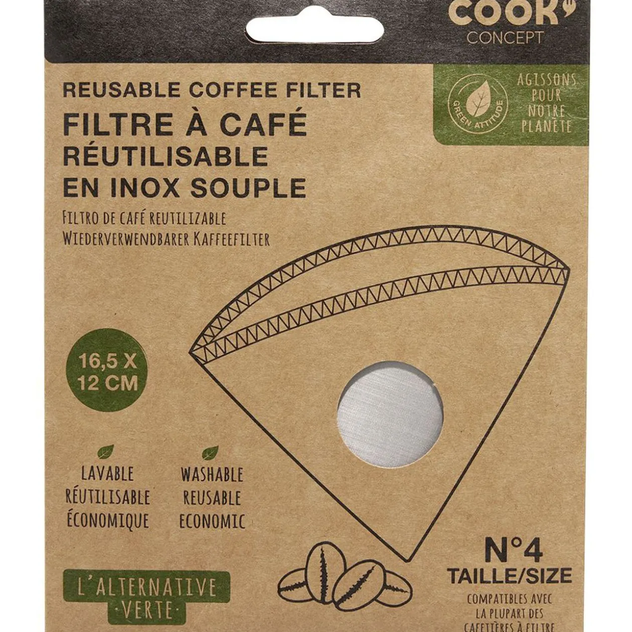 Filtre à café réutilisable en inox souple