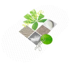 Fond de baignoire motif végétal zen blanc et vert