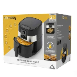 Friteuse sans huile Homday 4 L noir