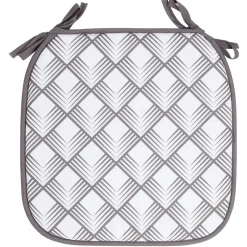 Galette de chaise 1 face imprimée 1 face unie x4