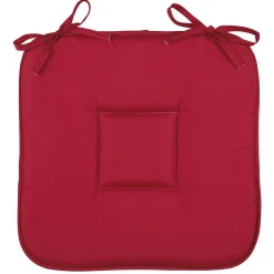 Galette de chaise carré à nouettes waterproof uni