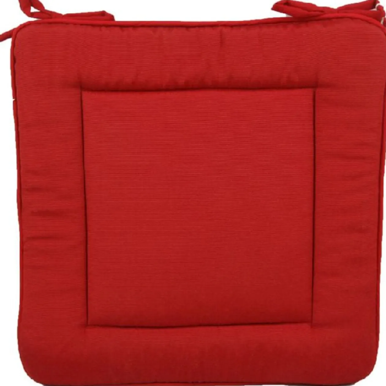 Galette de chaise carré uni rouge
