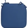 Galette de chaise carrée bleu nuit