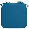 Galette de chaise carrée bleu canard