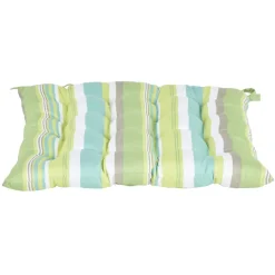 Galette de chaise carrée bayadère vert multicolore x2