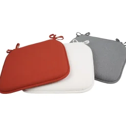 Galette de chaise carrée écrue