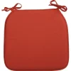 Galette de chaise carrée rouge