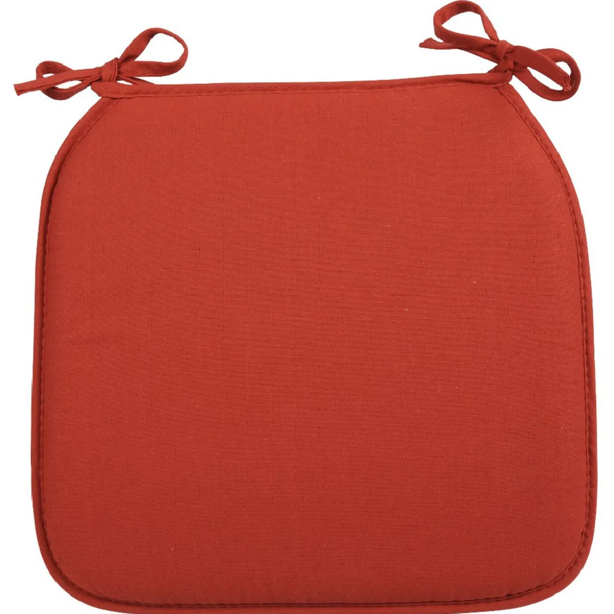 Galette de chaise carrée rouge