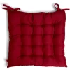 Galette de chaise carrée rouge uni 40x40cm