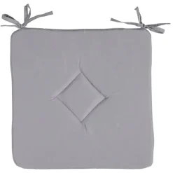 Galette de chaise carrée unie