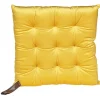 Galette de chaise carrée velours couleur uni