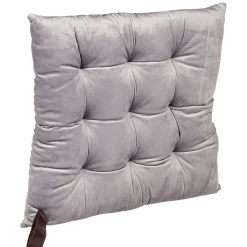 Galette de chaise carrée velours couleur uni