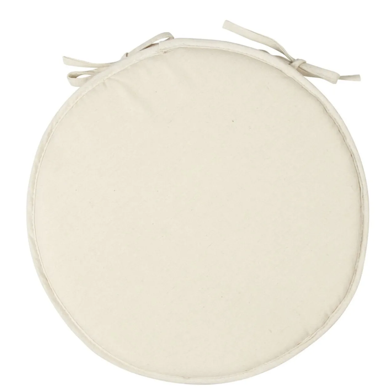 Galette de chaise écrue ronde