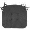 Galette de chaise dessus capitonné gris