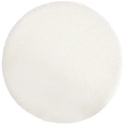 Galette de chaise effet laine bouclée blanc Ø38cm