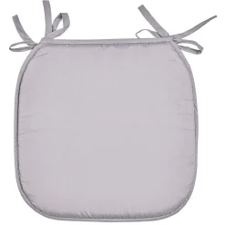 Galette de chaise polyester gris