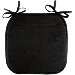 Galette de chaise polyester noir