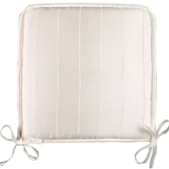 Galette de chaise rayé beige