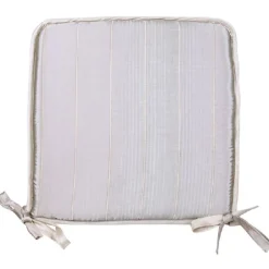 Galette de chaise rayé doré