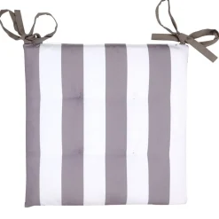 Galette de chaise rayures grises et blanches