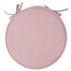 Galette de chaise rose ronde